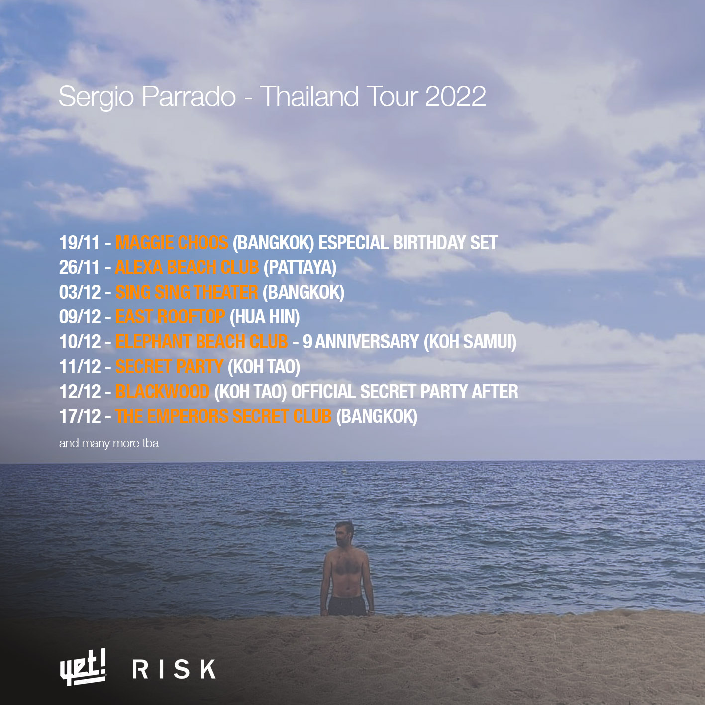 Sergio Parrado, el cofundador de YET! Records estará de gira por Tailandia