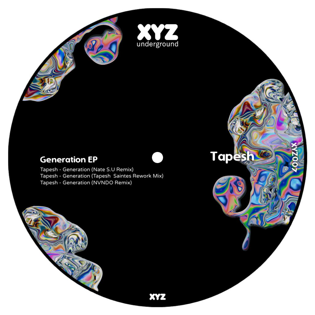 El artista y fundador del sello XYZ underground, Tapesh, estrena la poderosa referencia "Generation EP". Lanzamiento que recopila 3 top remixes de los productores Saintes, NVNDO y Nates S.U.